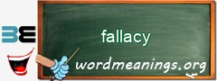 WordMeaning blackboard for fallacy